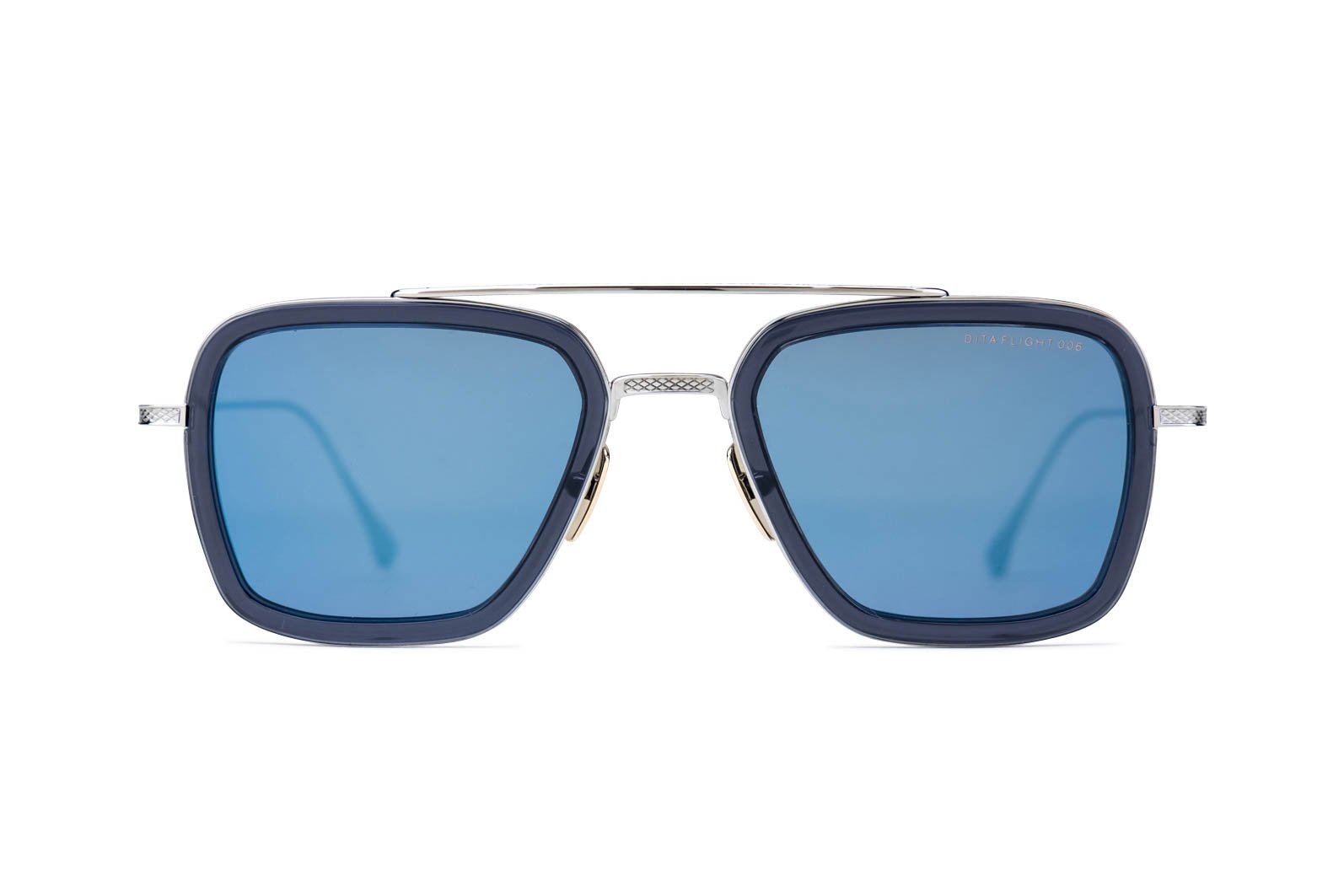 Dita Flight 006 silver blue mirror sunglasses