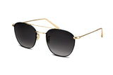 krewe earhart black and gold sunglasses