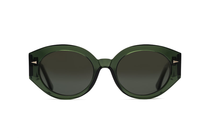 Ahlem Art Deco Dark Green Sunglasses