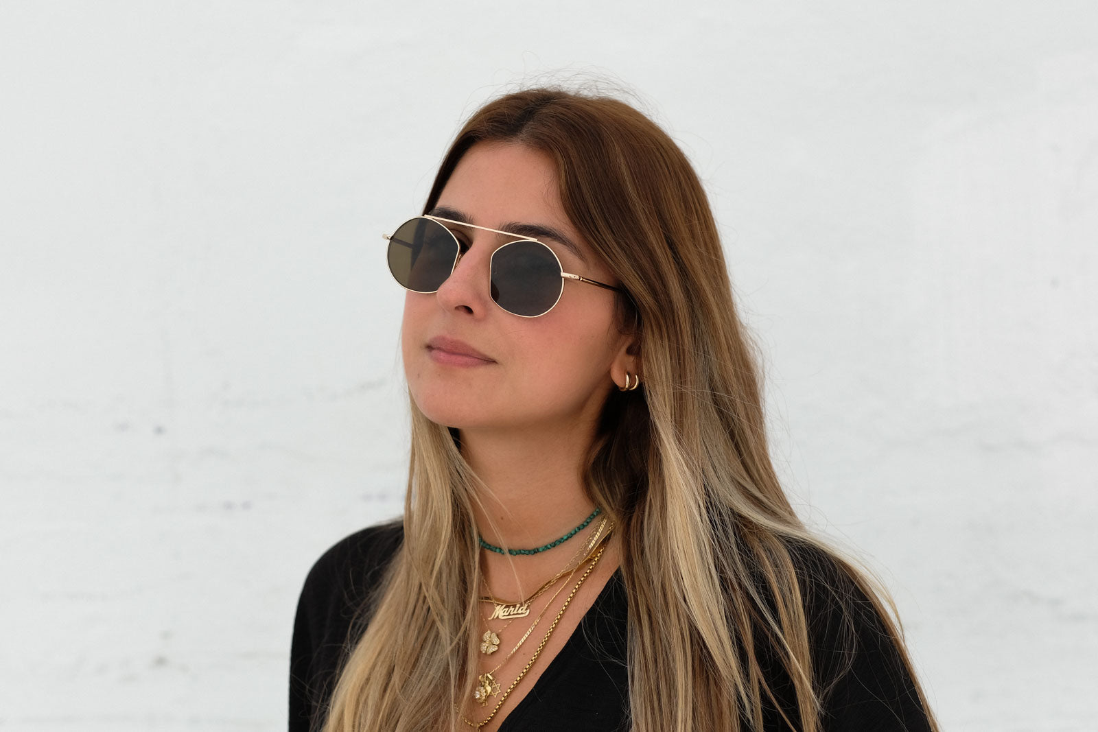 ahlem place des victoire  white gold sunglasses