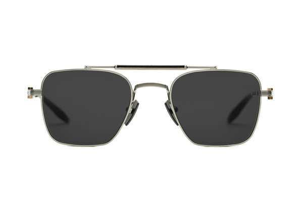 akoni europa brushed palladium gray sunglasses