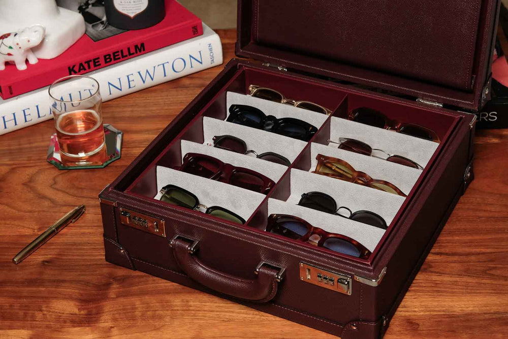 Large Collectors Briefcase in Burgundy - twelvesixtynine