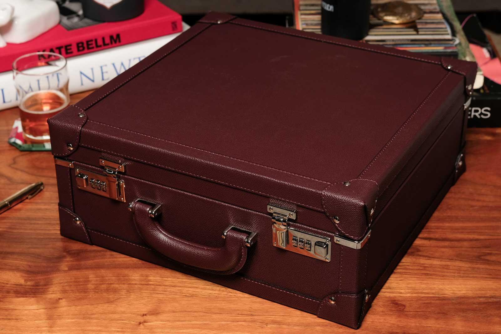 collectors case burgundy large twelvesixtynine