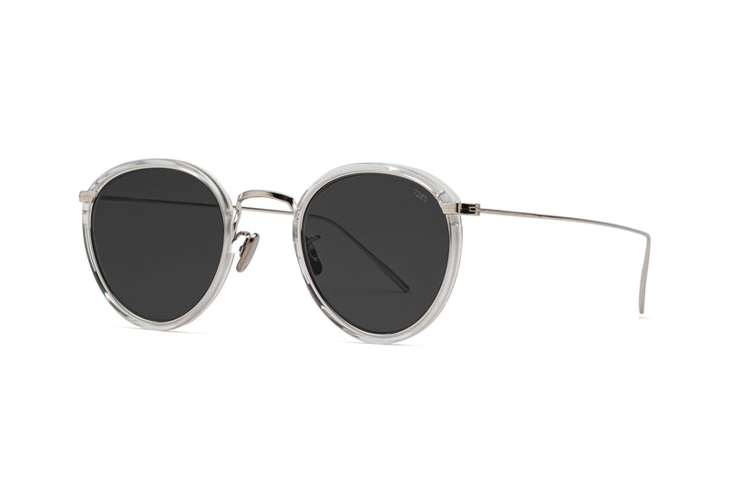 Eyevan 717 Silver Clear Sunglasses