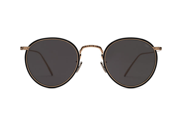 Eyevan 717W Gold Black Grey Sunglasses