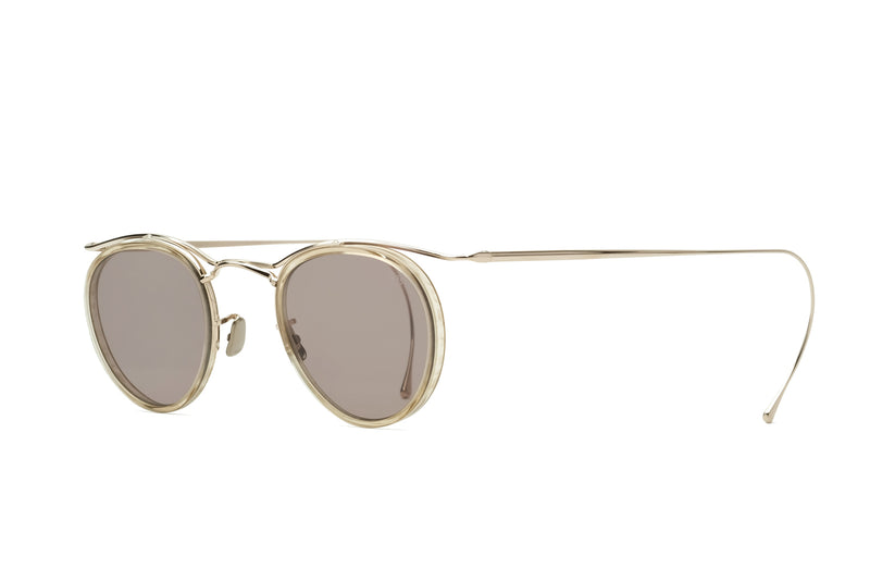 eyevan 789 gold tan LT brown sunglasses2