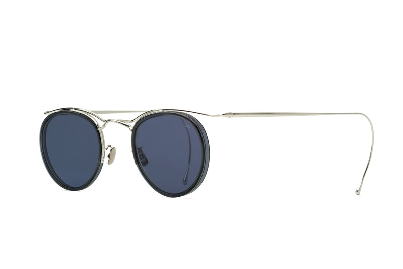 eyevan 789 silver black blue sunglasses2