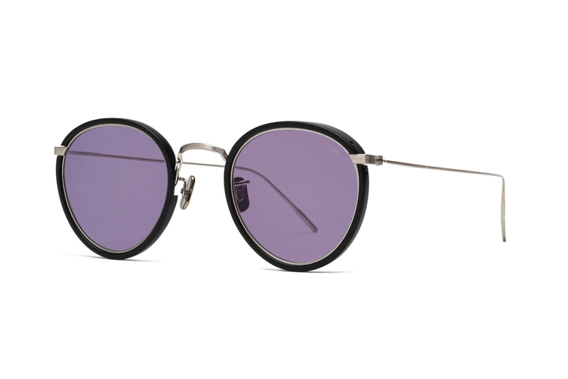 eyevan 717 matte black purple sunglasses
