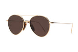 eyevan 7285 716 gold brown sunglasses