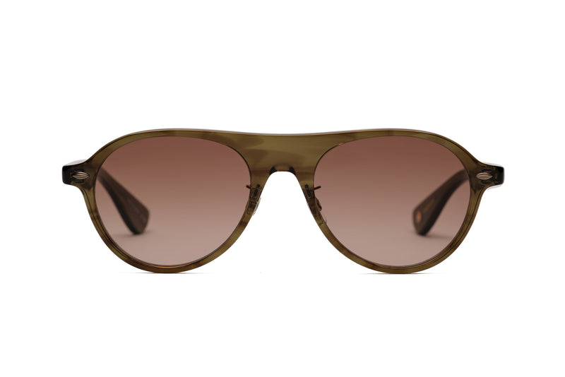 Garrett Leight Lady Eckhart Olive Tortoise Sunglasses
