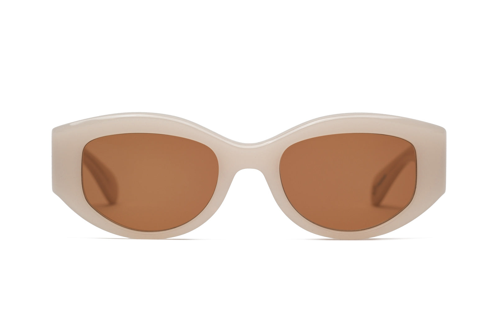 Garrett Leight Retro Biggie Ecru Sunglasses