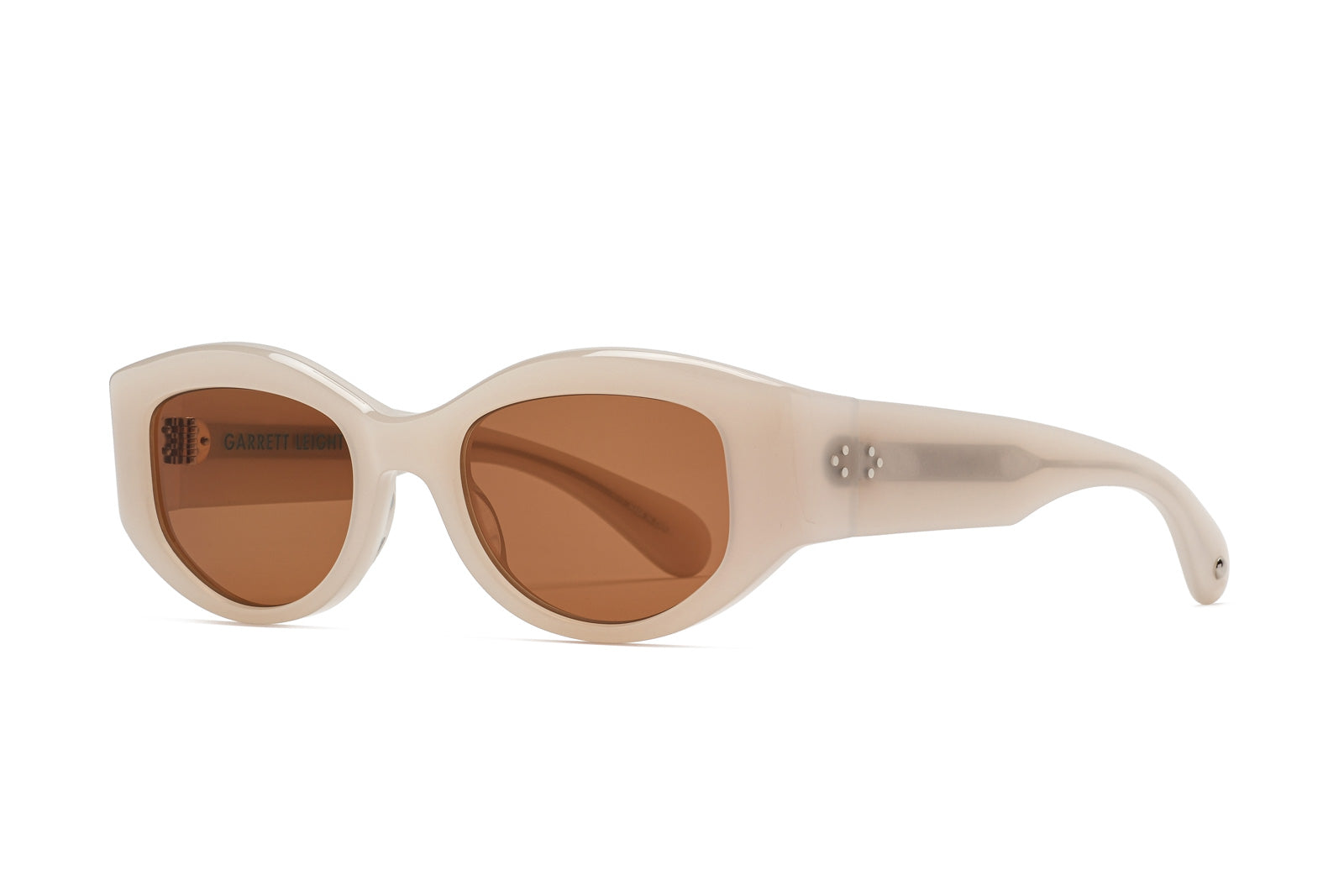 Garrett Leight Retro Biggie Ecru Sunglasses