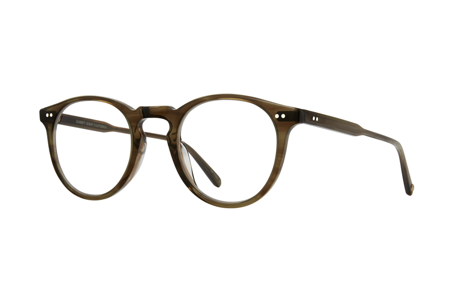 Garrett Leight Glencoe Olive Tortoise Optical Eye Glasses