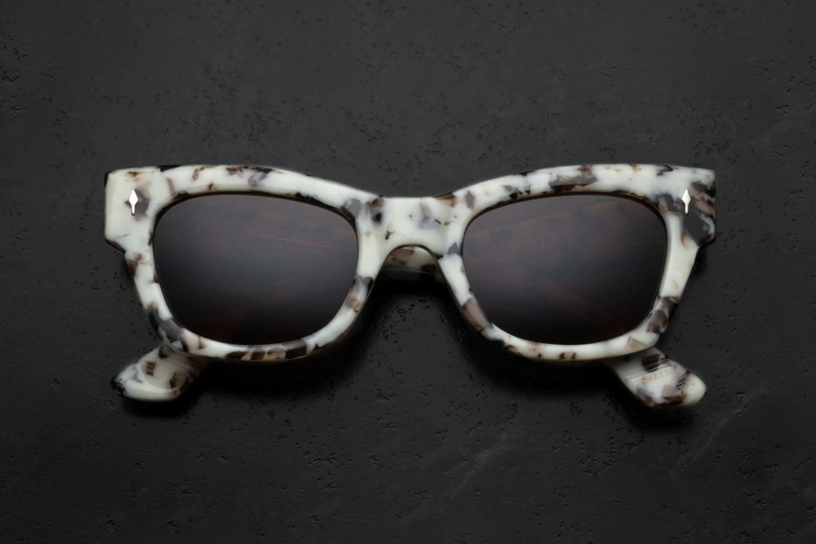 Jacques Marie Mage All These Nights White Marble Sunglasses