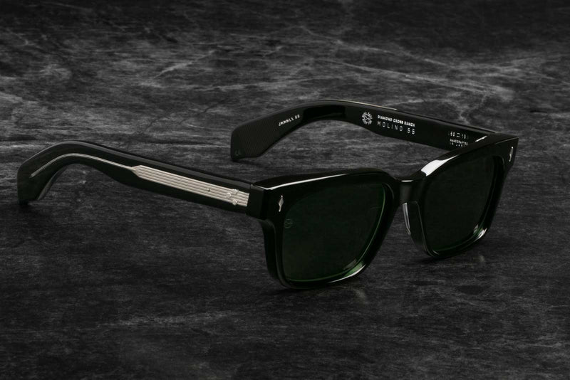 Jacques Marie Mage Molino 55 X Diamond Cross Ranch Black Sunglasses