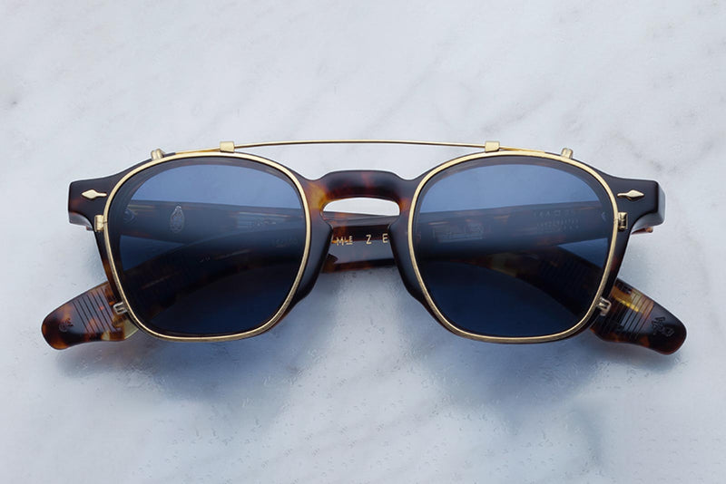 jacques marie mage zephrin clip gold/blue sunglasses