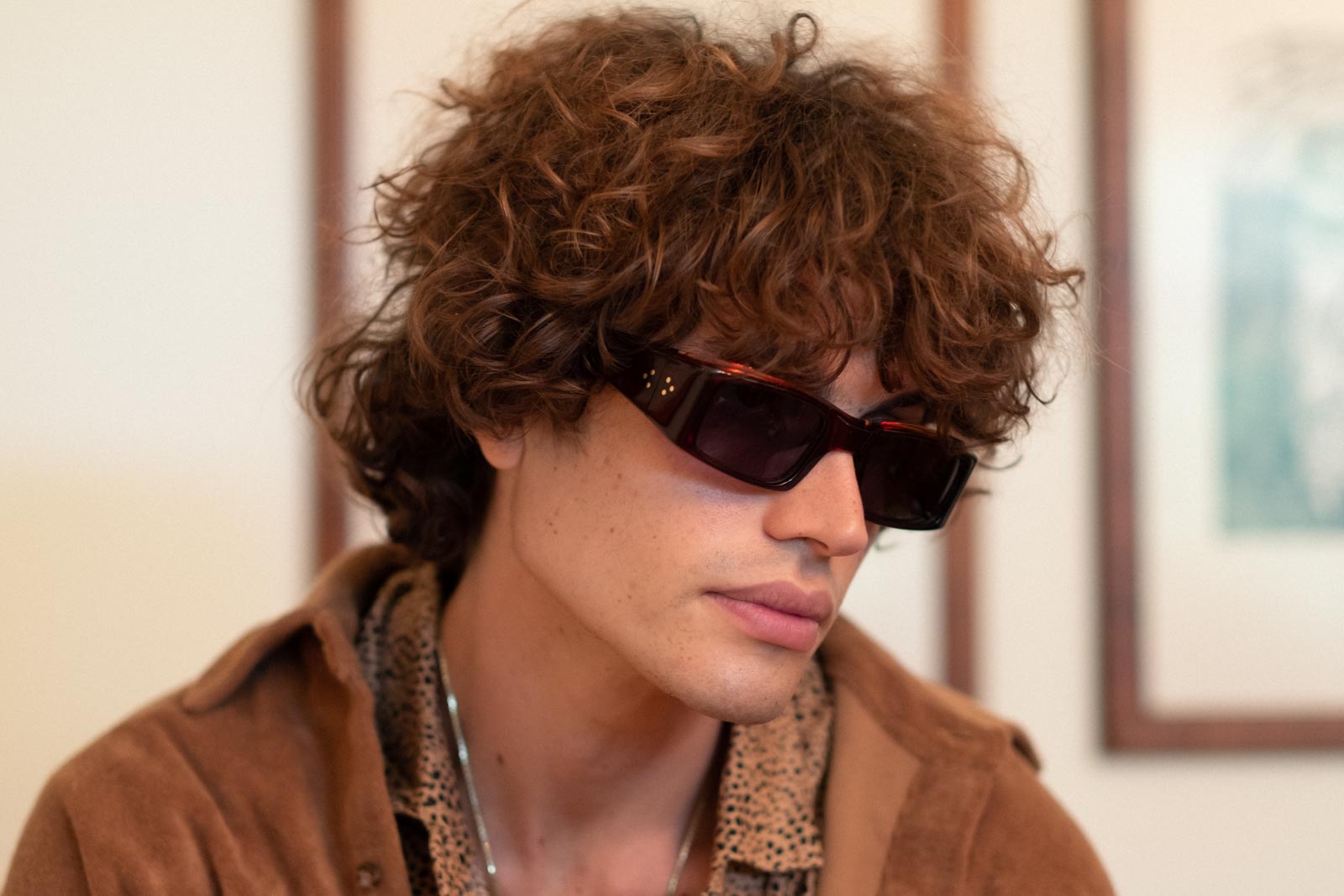 jacques marie mage harrison burgundy sunglasses model