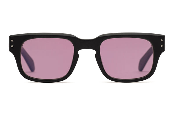 Johann Wolff Martin Matte Black Lavender Custom Sunglasses