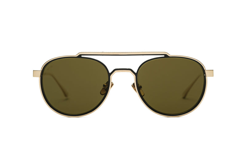 leisure society clairaut gold black gold mirror sunglasses1