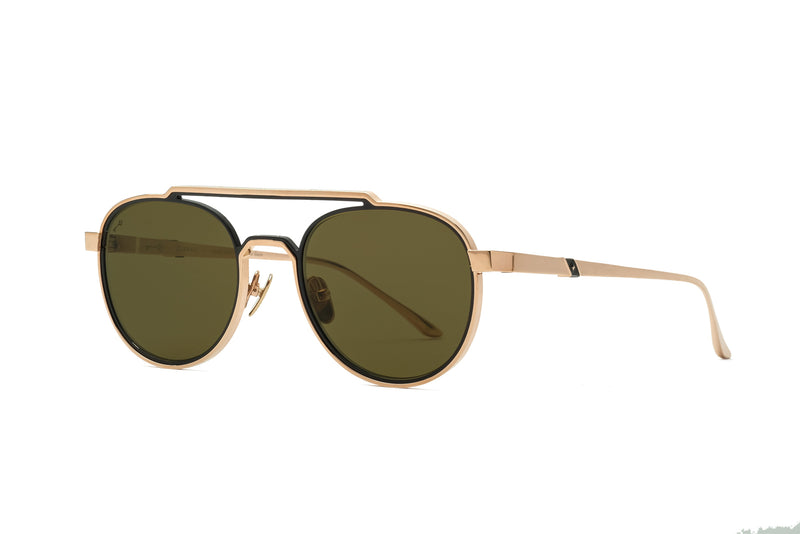leisure society clairaut rose gold black brown sunglasses2