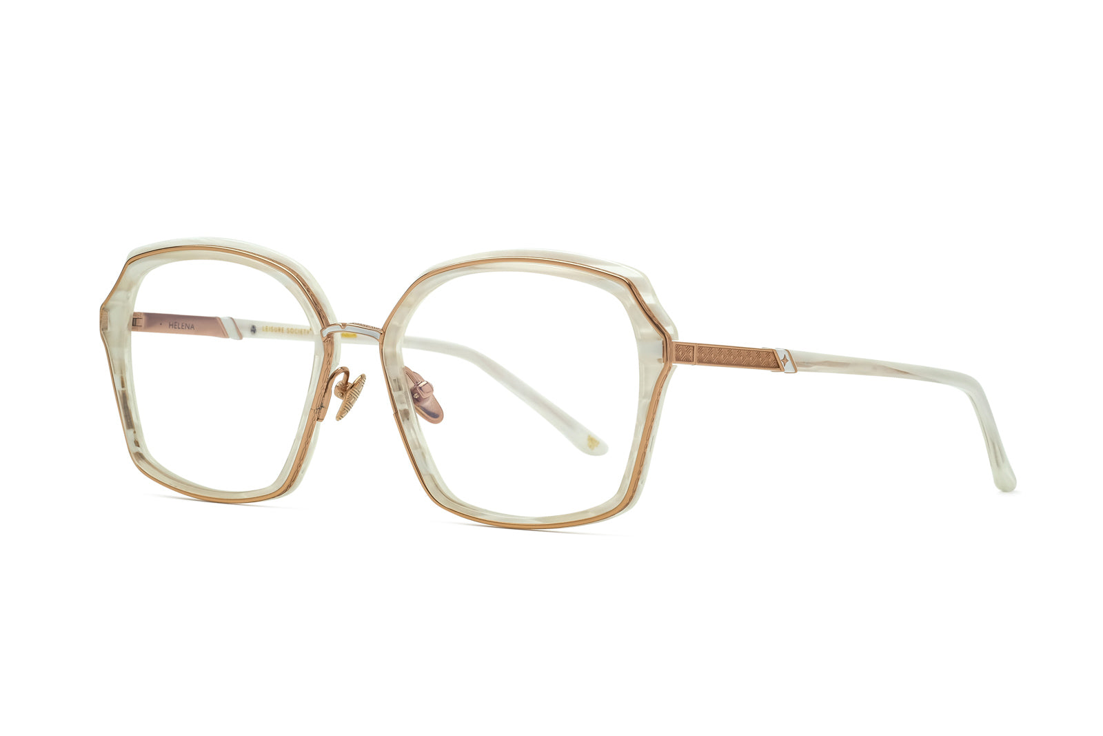 leisure society helena glacier rose gold eyeglasses1