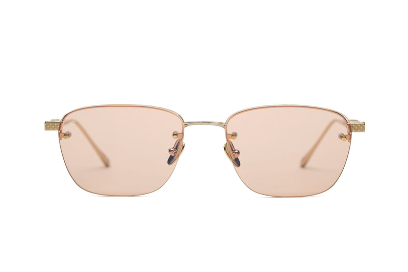 leisure society solana rose gold peach sunglasses1