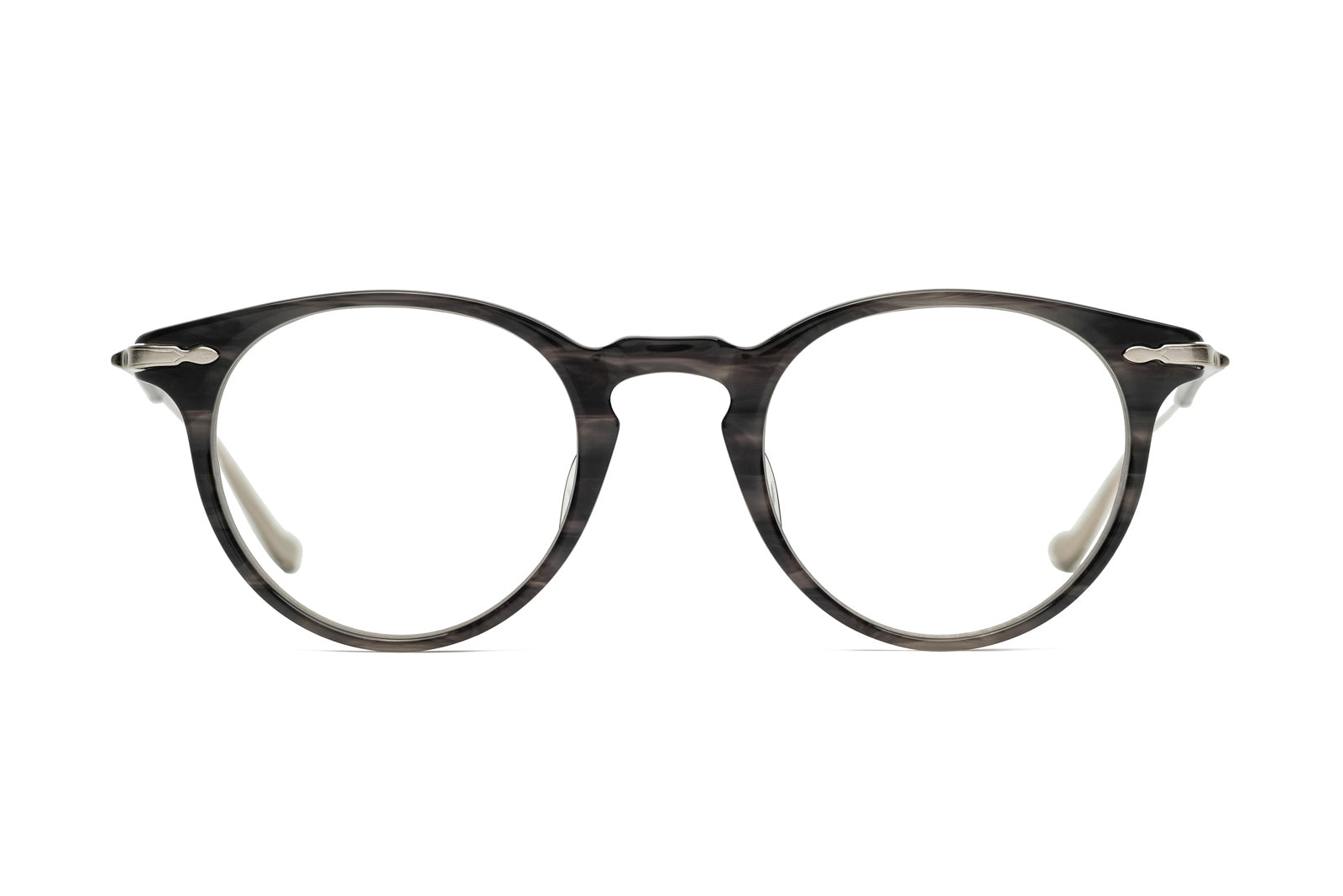 matsuda m2056 black stripe silver eyeglasses