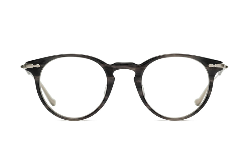 matsuda m2056 black stripe silver eyeglasses