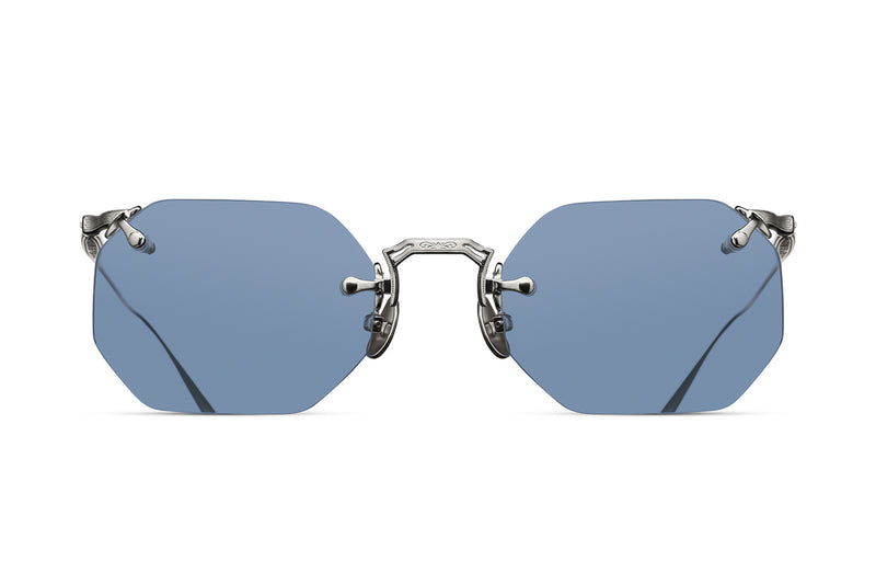 Matsuda M3104B palladium white cobalt blue sunglasses