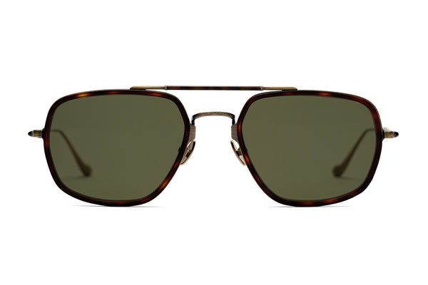 Matsuda M3123 Antique Gold Dark Tortoise Sunglasses