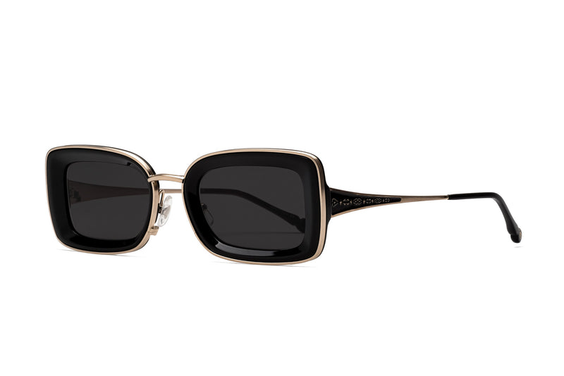 Matsuda M3124 Brushed Gold Black Sunglasses