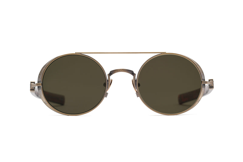 Matsuda M3128 Antique Gold Dark Tortoise Sunglasses