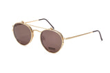 moscot drey clip flip gold sunglasses