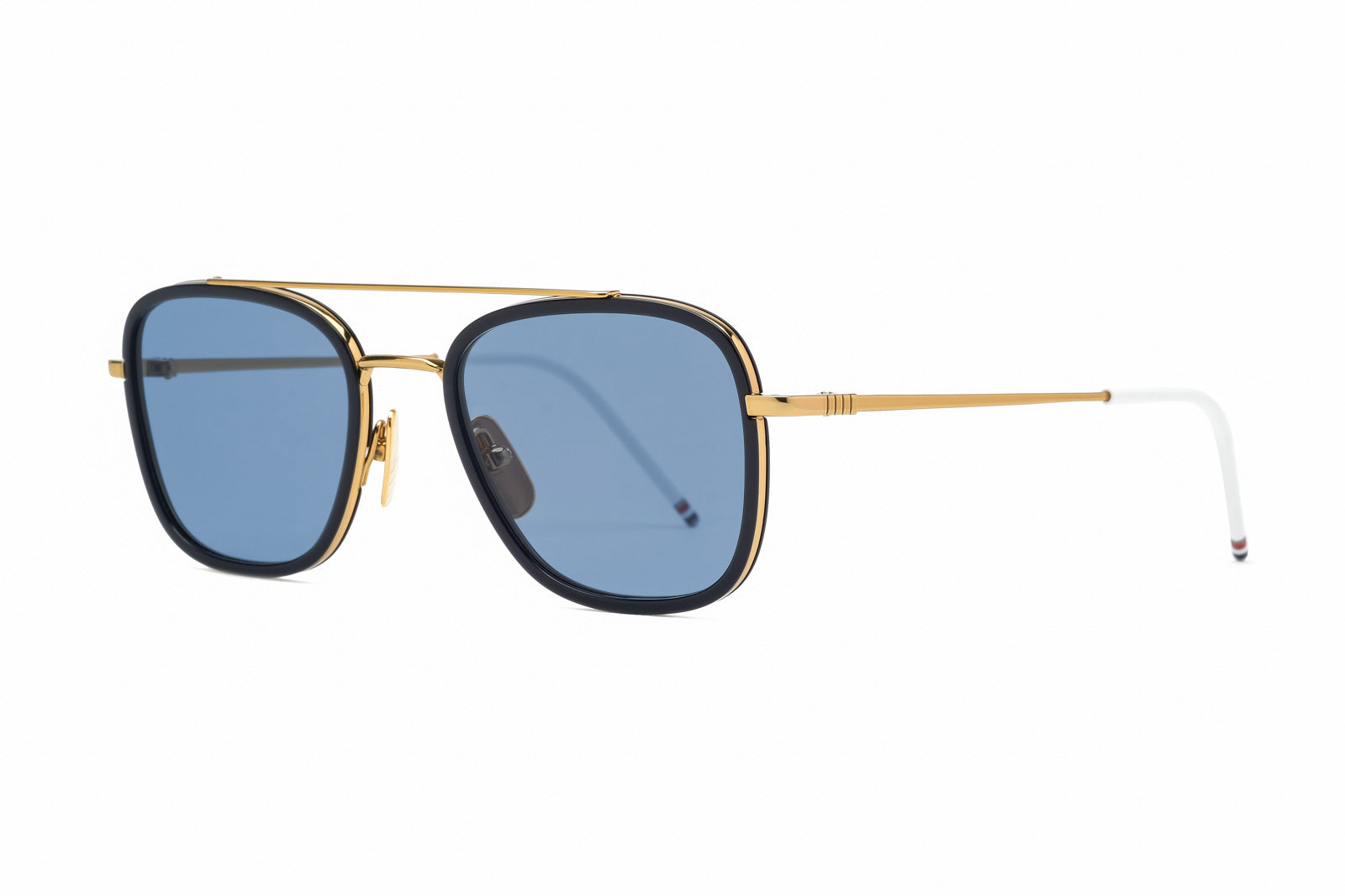 thom browne tb800 gold blue sunglasses